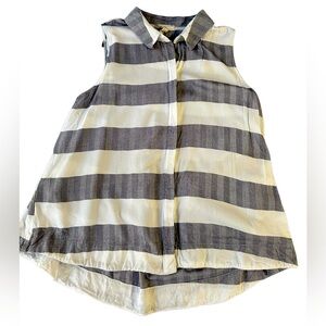 Cupio Blush Women’s Blue/White Stripe Top NWOT XL